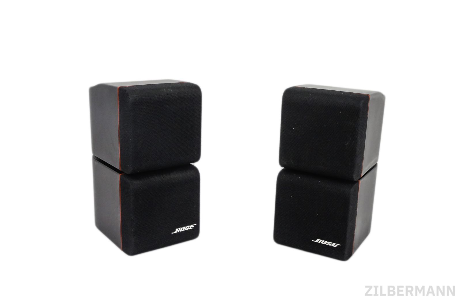 2x_Bose_Doppelcubes_Lautsprecher_Boxen_Series_II_mit_roten_Rand