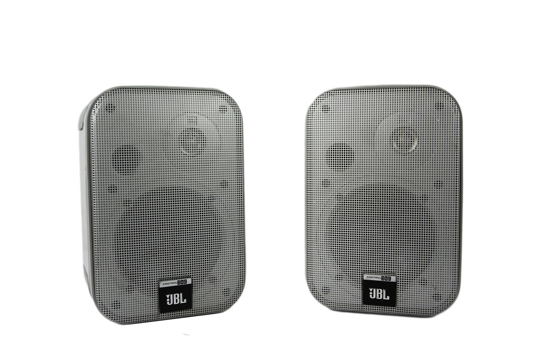 2x_JBL_CONTROL_ONE_Lautsprecher_Boxen_Satelliten_Silber