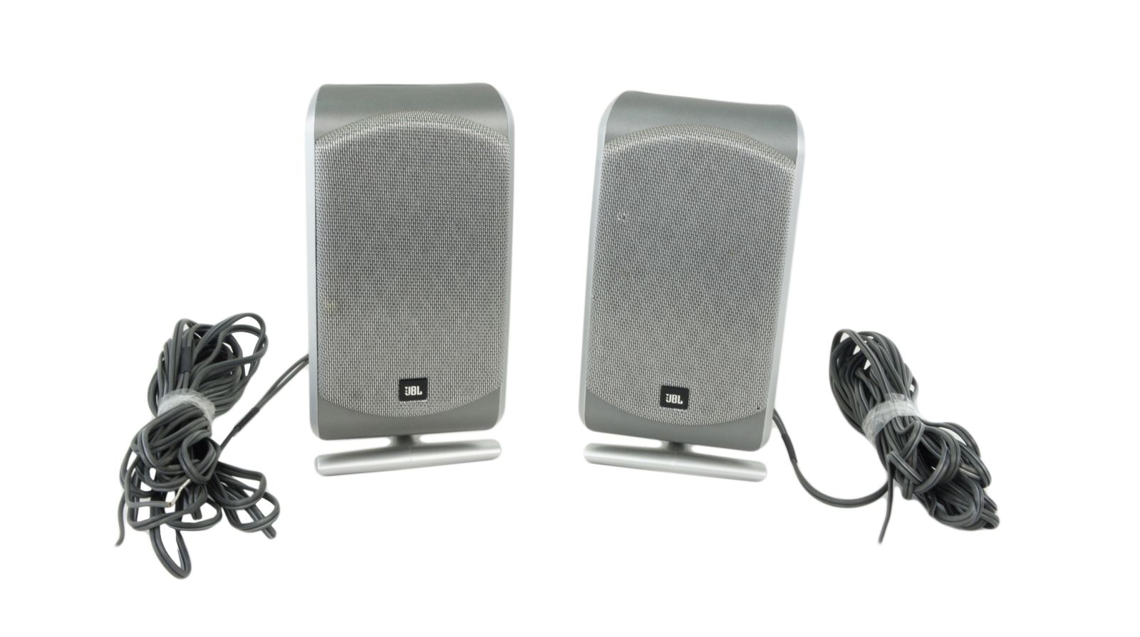 2x_JBL_SCS_200_SAT_Lautsprecher_Boxen_Silber_mit_Tischstander