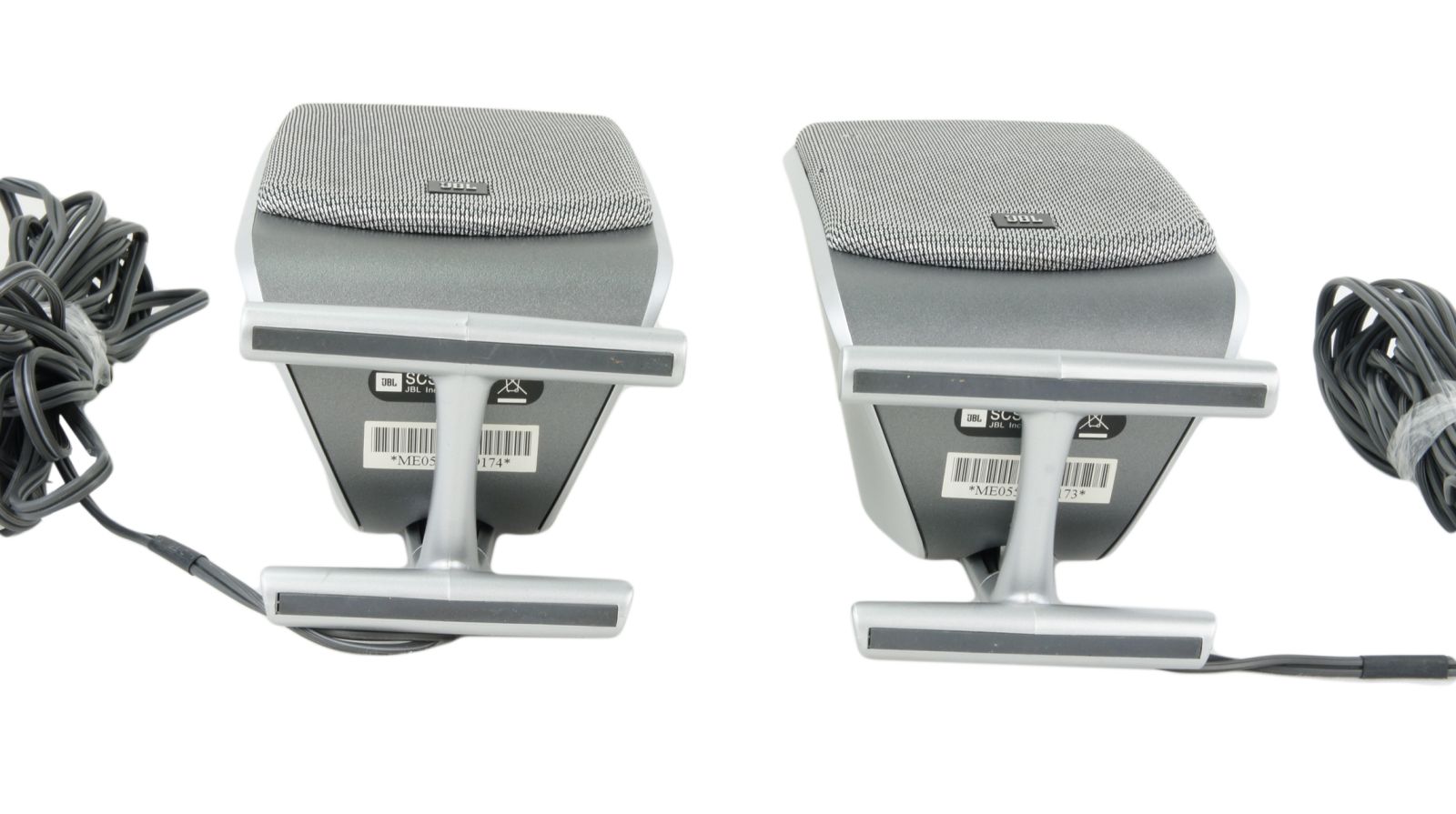2x_JBL_SCS_200_SAT_Lautsprecher_Boxen_Silber_mit_Tischstander_04