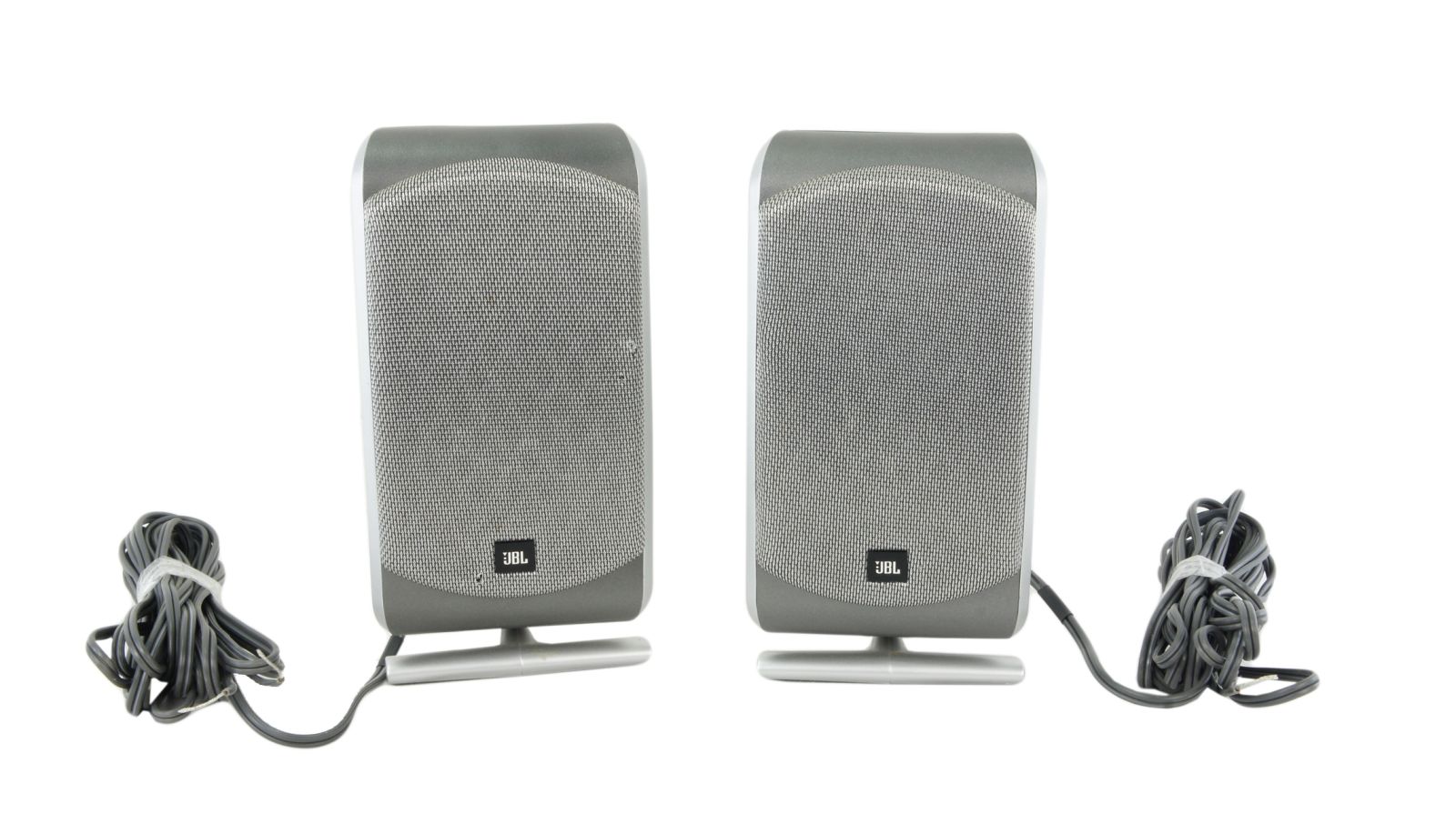 2x_JBL_SCS_200_SAT_Lautsprecher_Boxen_Silber_mit_Tischstander_inkl._Kabeln